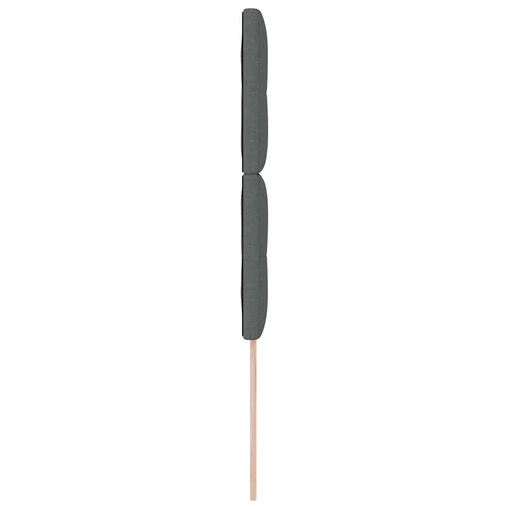 LED Headboard with LED Strip Lights Dark Grey 100 cm Fabric